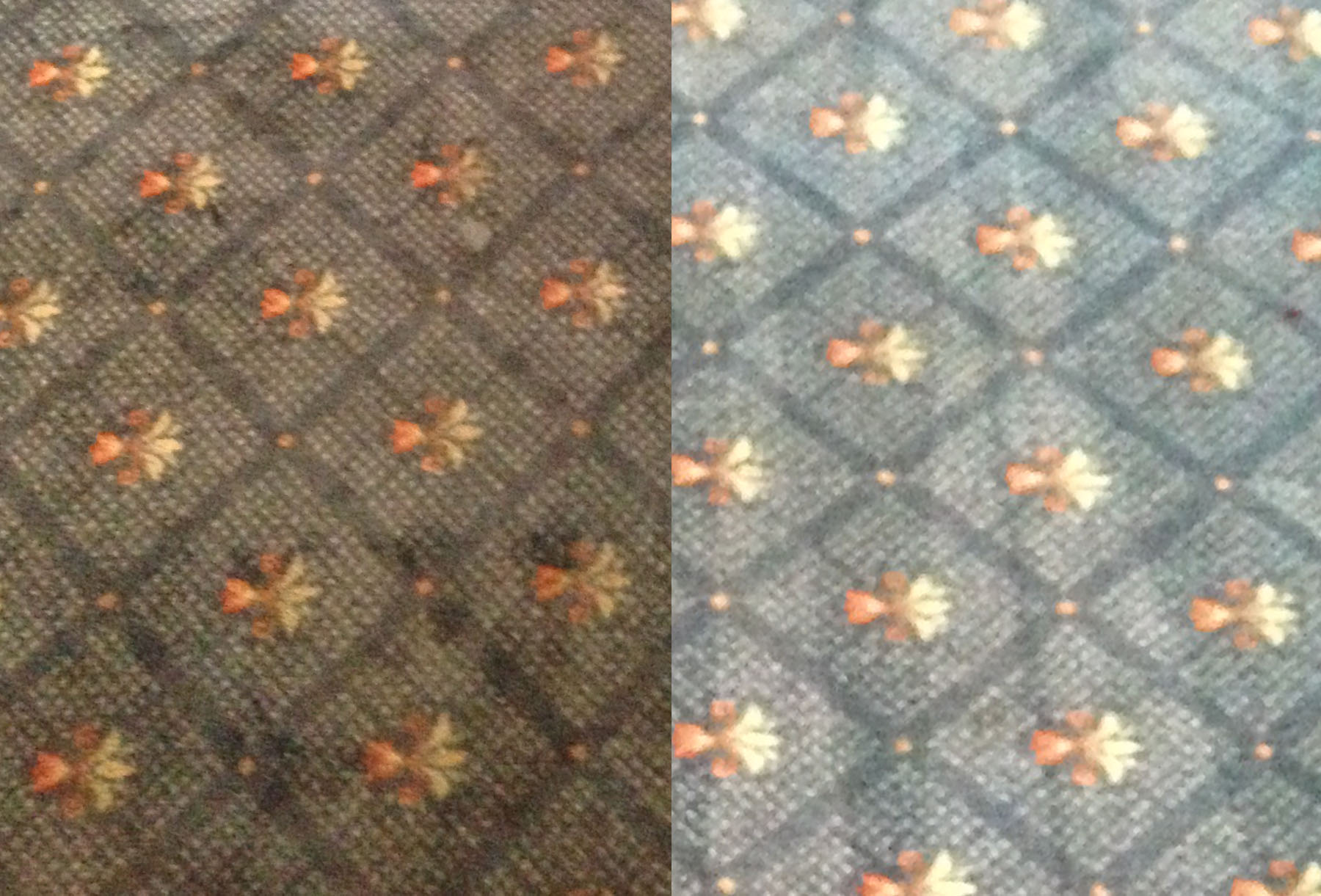 Example of carpet cleaning